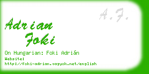 adrian foki business card