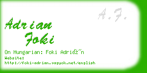 adrian foki business card